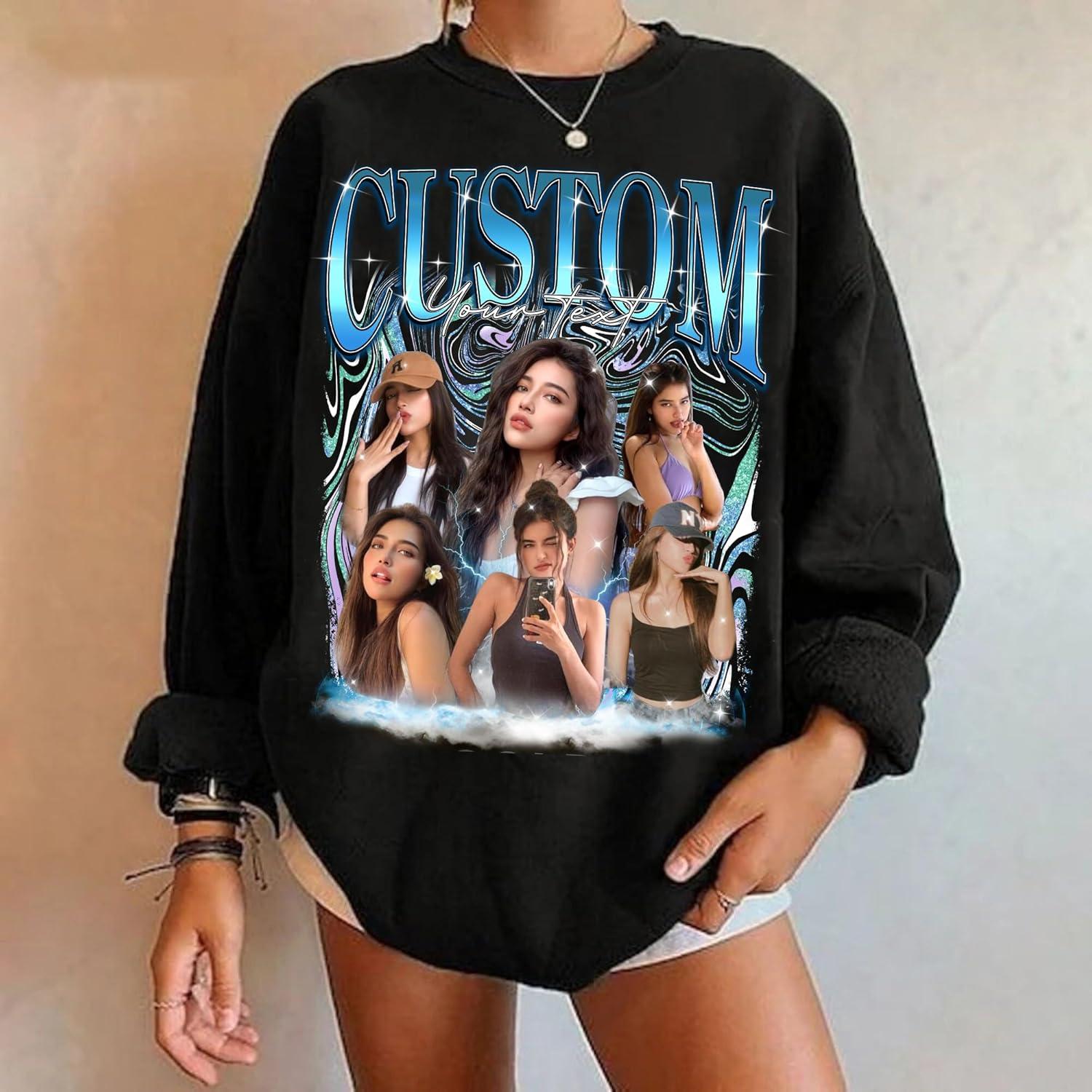 imageNAZENTI Custom Bootleg Rap Tee Custom TShirts with Picture Retro Custom Bootleg Valentines Gifts for Him HerB5