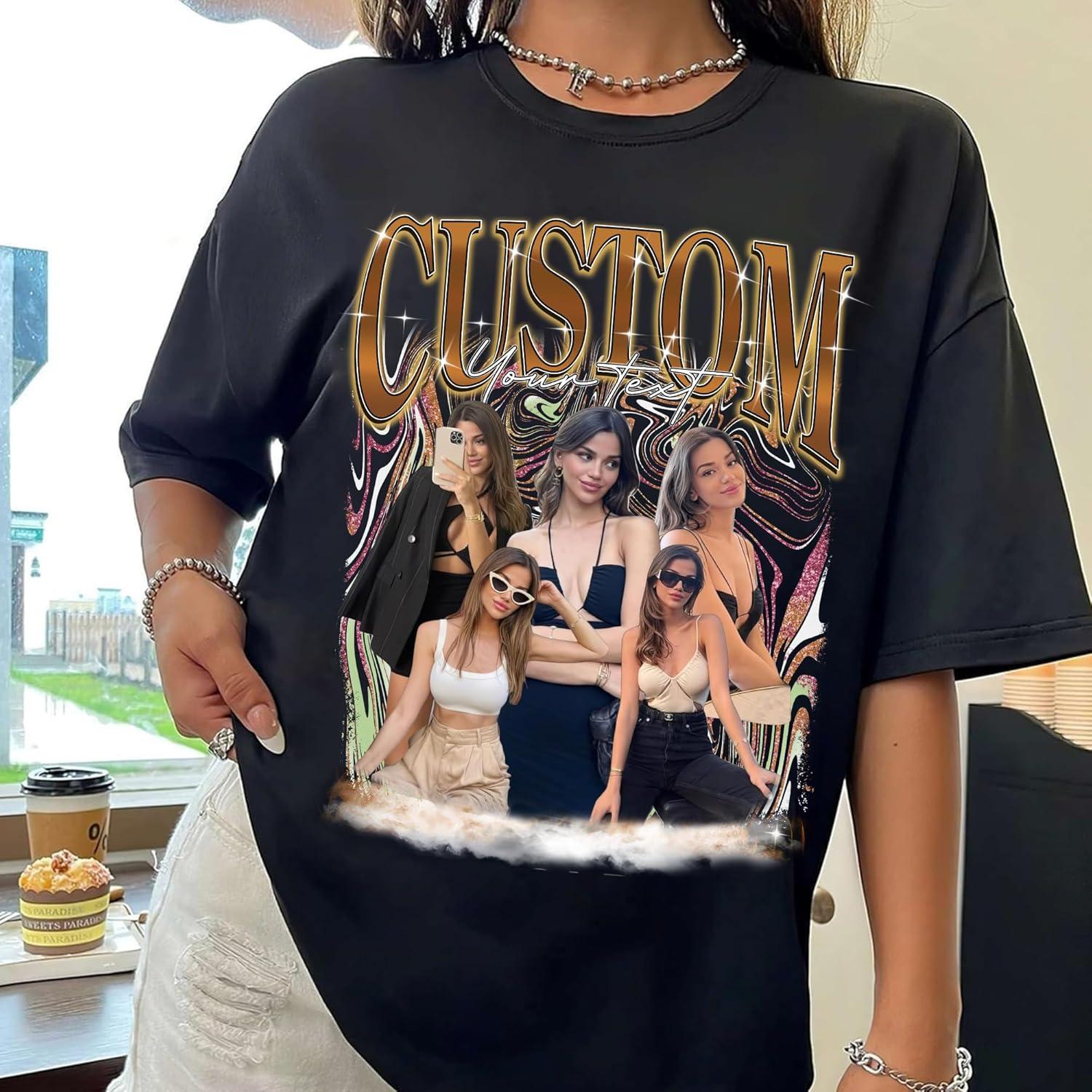 imageNAZENTI Custom Bootleg Rap Tee Custom TShirts with Picture Retro Custom Bootleg Valentines Gifts for Him HerB5