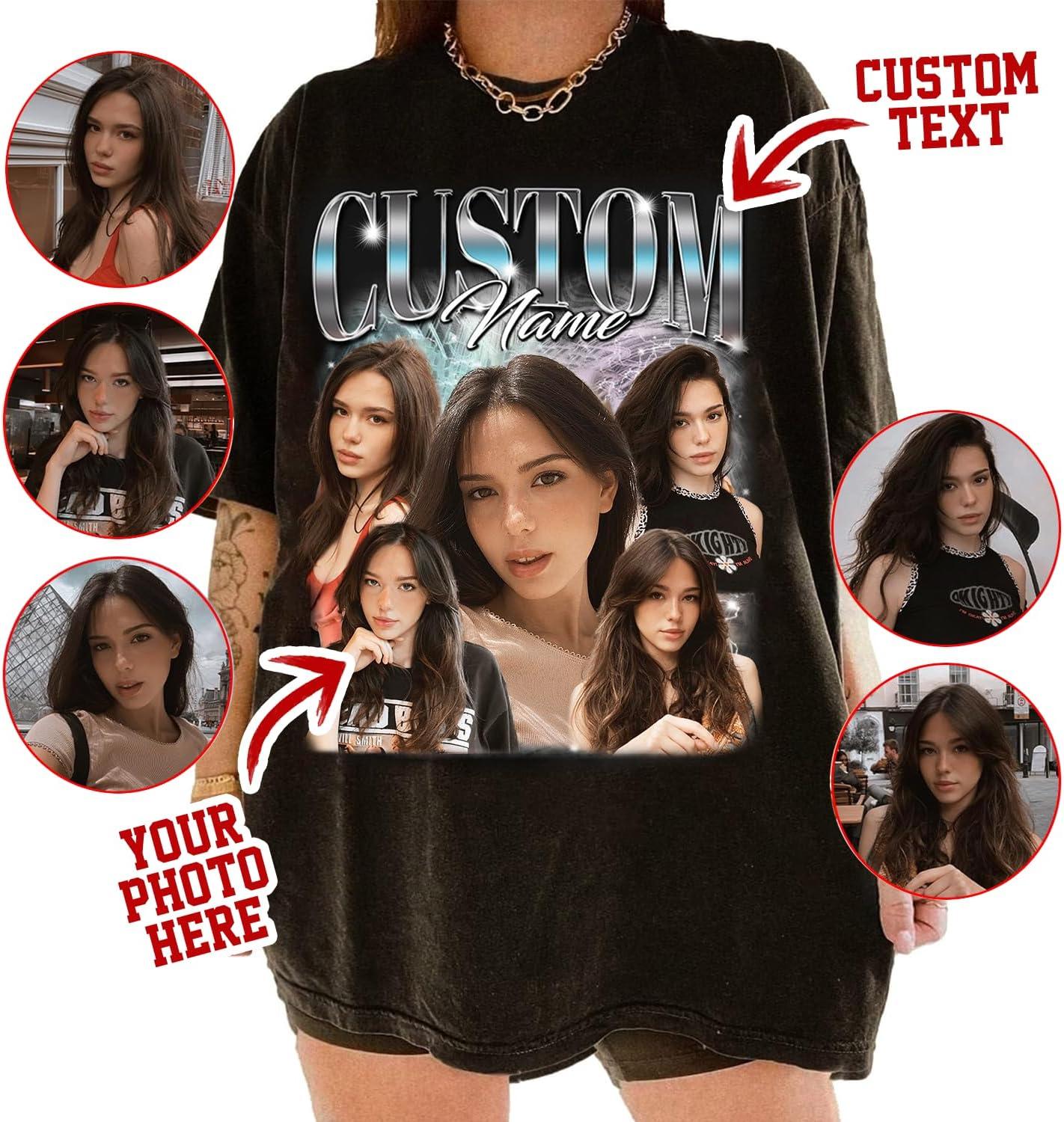 imageNAZENTI Custom Bootleg Rap Tee Custom TShirts with Picture Retro Custom Bootleg Valentines Gifts for Him HerB6