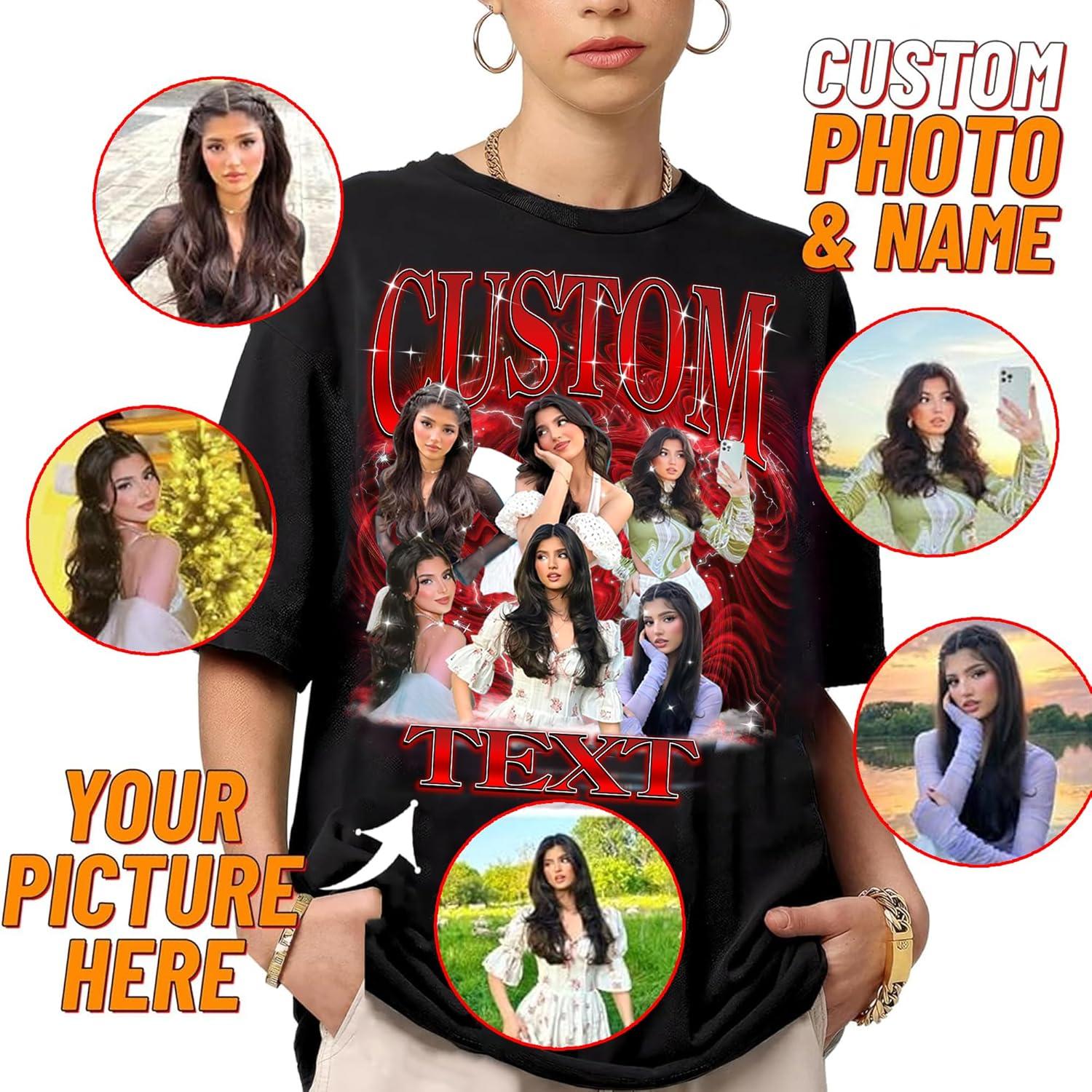 imageNAZENTI Custom Bootleg Rap Tee Custom TShirts with Picture Retro Custom Bootleg Valentines Gifts for Him HerBootleg 01