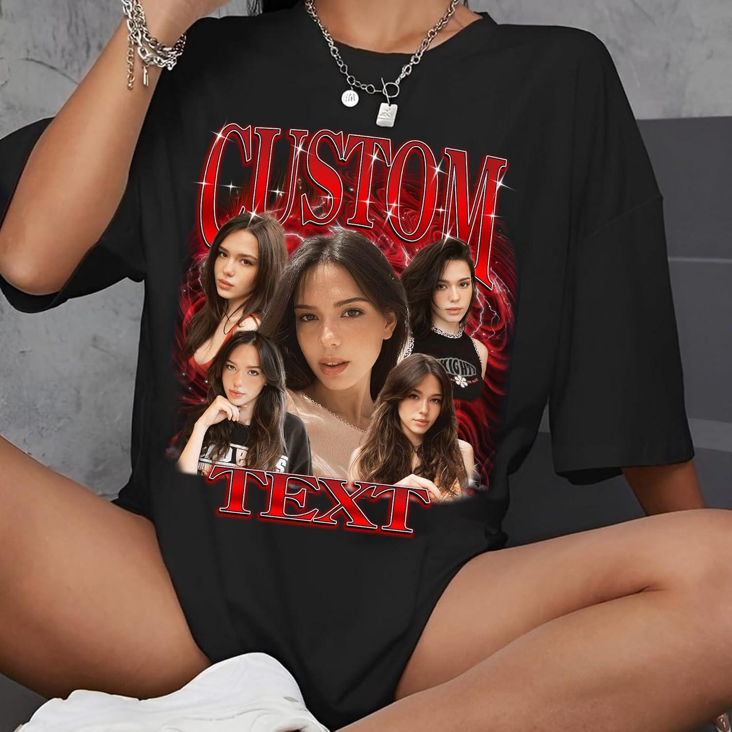 imageNAZENTI Custom Bootleg Rap Tee Custom TShirts with Picture Retro Custom Bootleg Valentines Gifts for Him HerBootleg 01