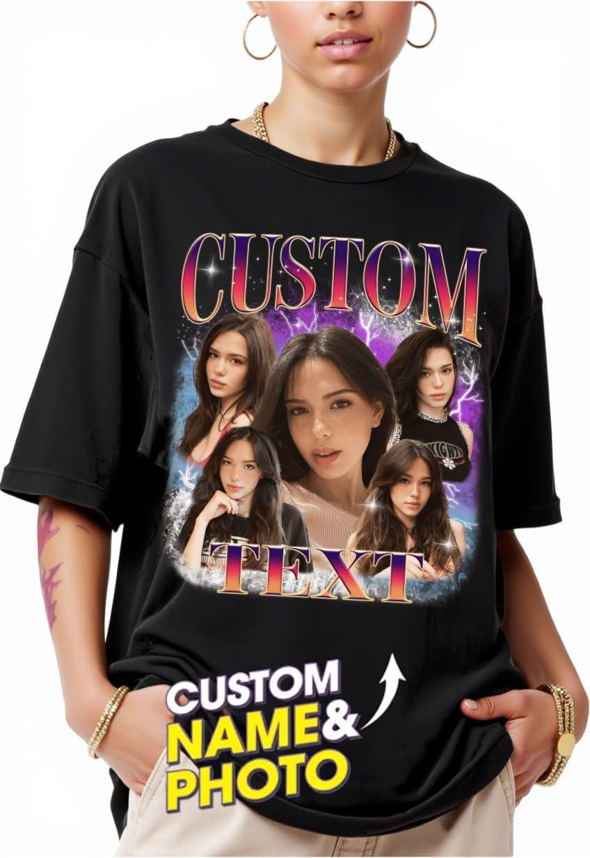 imageNAZENTI Custom Bootleg Rap Tee Custom TShirts with Picture Retro Custom Bootleg Valentines Gifts for Him HerBootleg 02