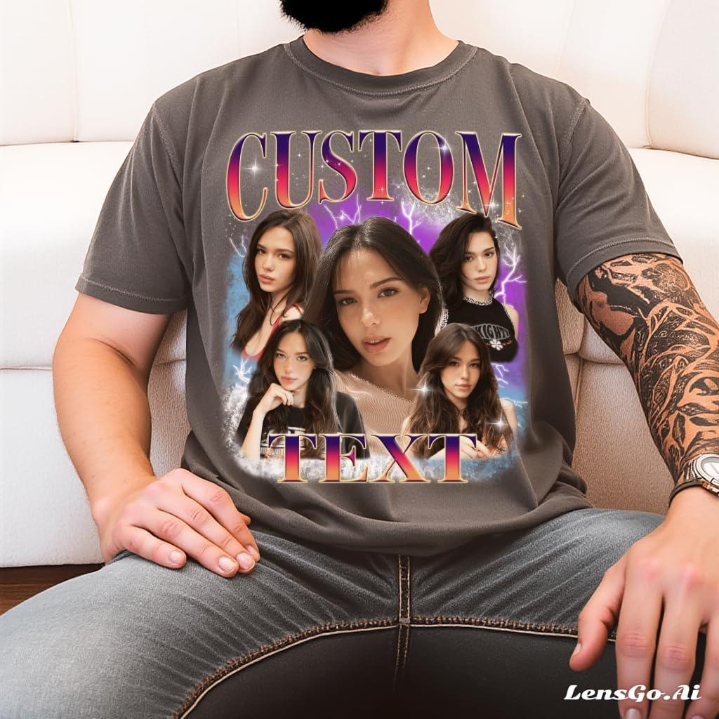 imageNAZENTI Custom Bootleg Rap Tee Custom TShirts with Picture Retro Custom Bootleg Valentines Gifts for Him HerBootleg 02
