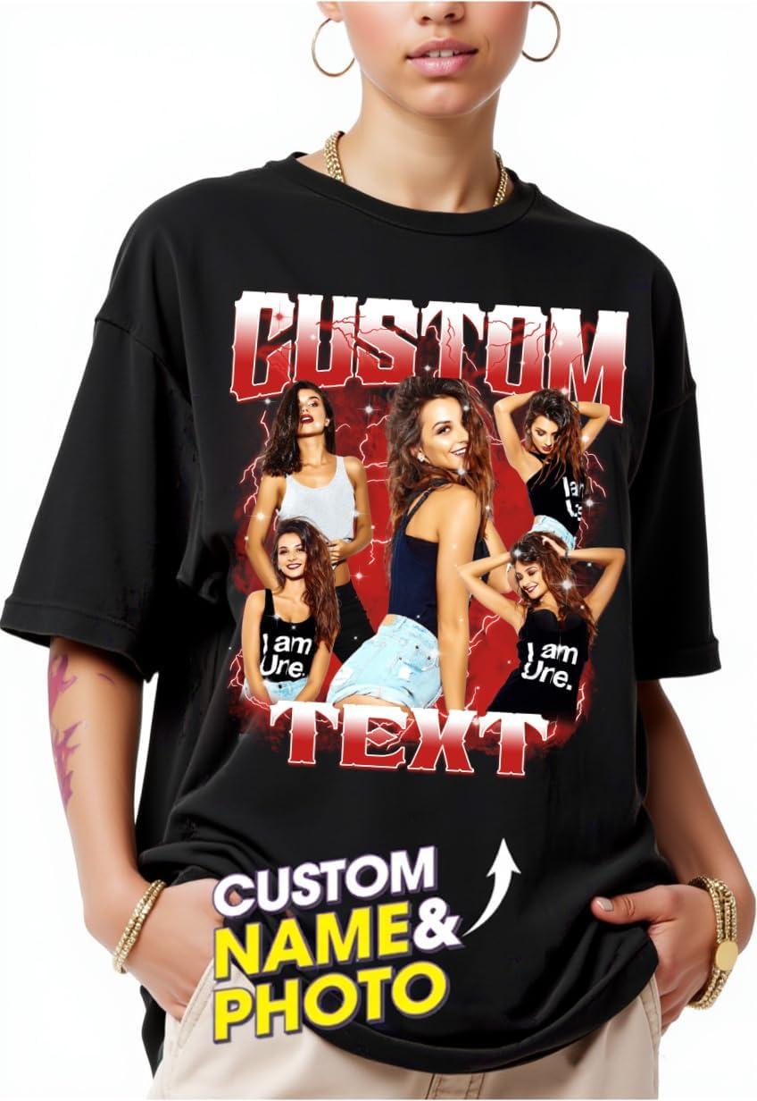 imageNAZENTI Custom Bootleg Rap Tee Custom TShirts with Picture Retro Custom Bootleg Valentines Gifts for Him HerBootleg 03