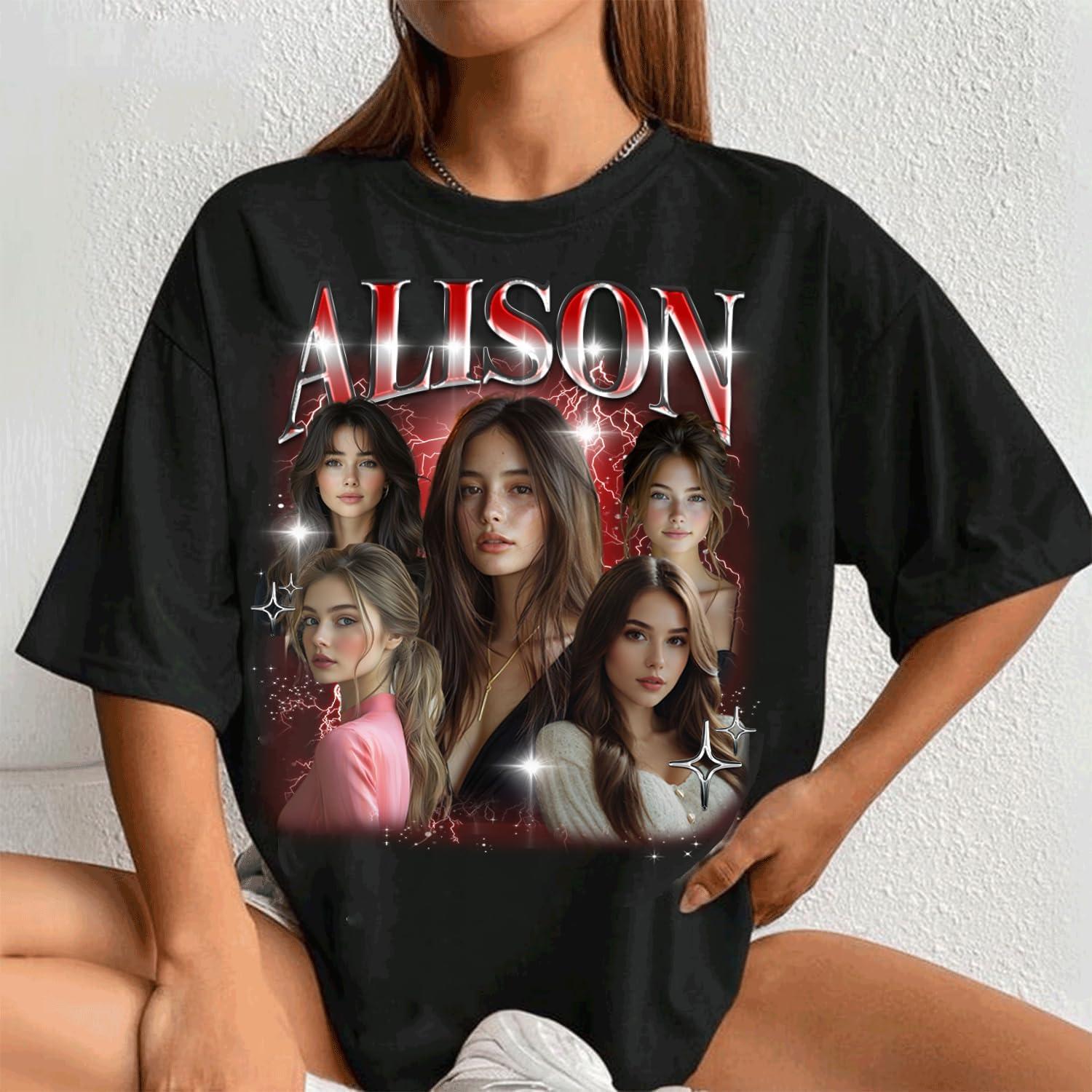 imageNAZENTI Custom Bootleg Rap Tee Custom TShirts with Picture Retro Custom Bootleg Valentines Gifts for Him HerBootleg 3