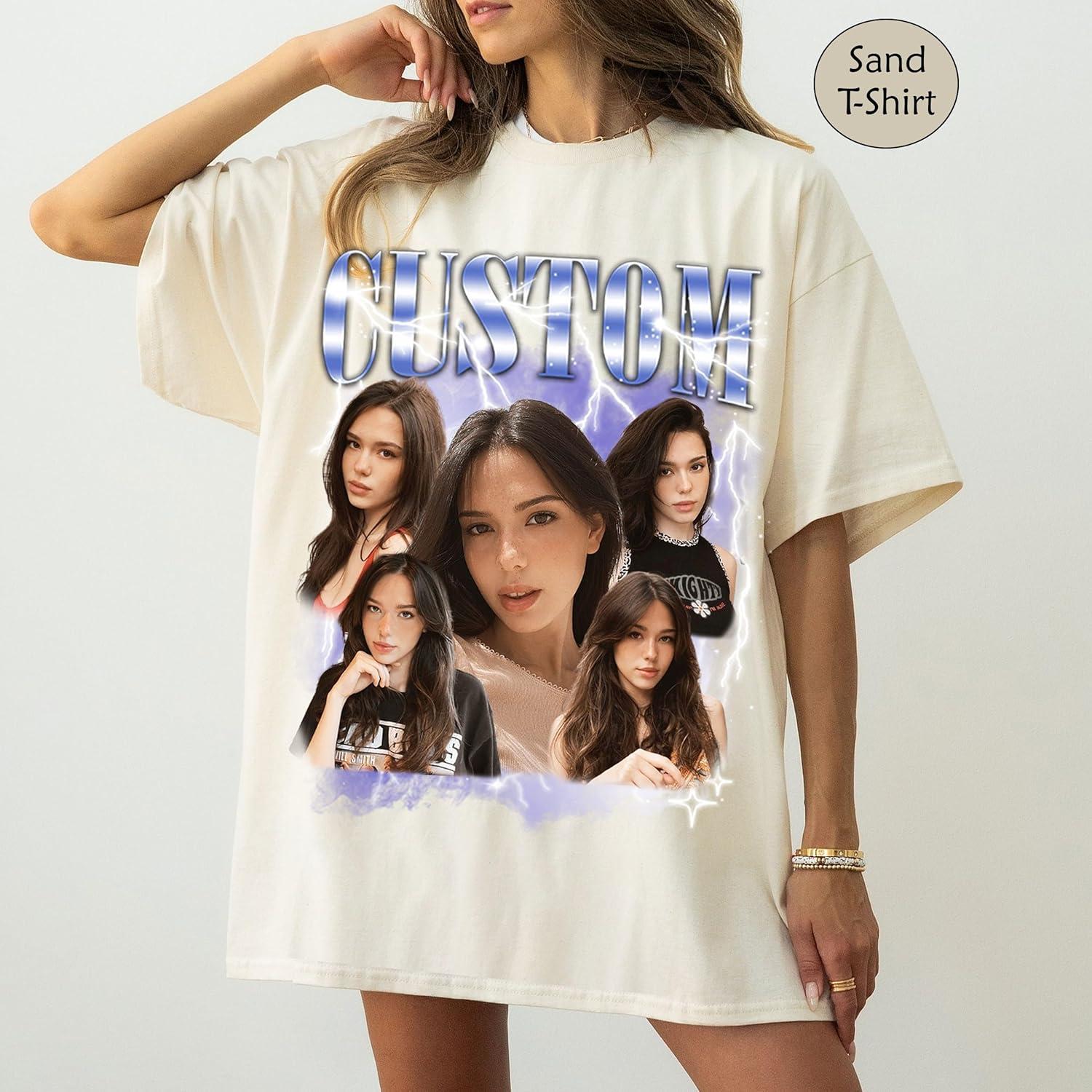 imageNAZENTI Custom Bootleg Rap Tee Custom TShirts with Picture Retro Custom Bootleg Valentines Gifts for Him HerBootleg V4