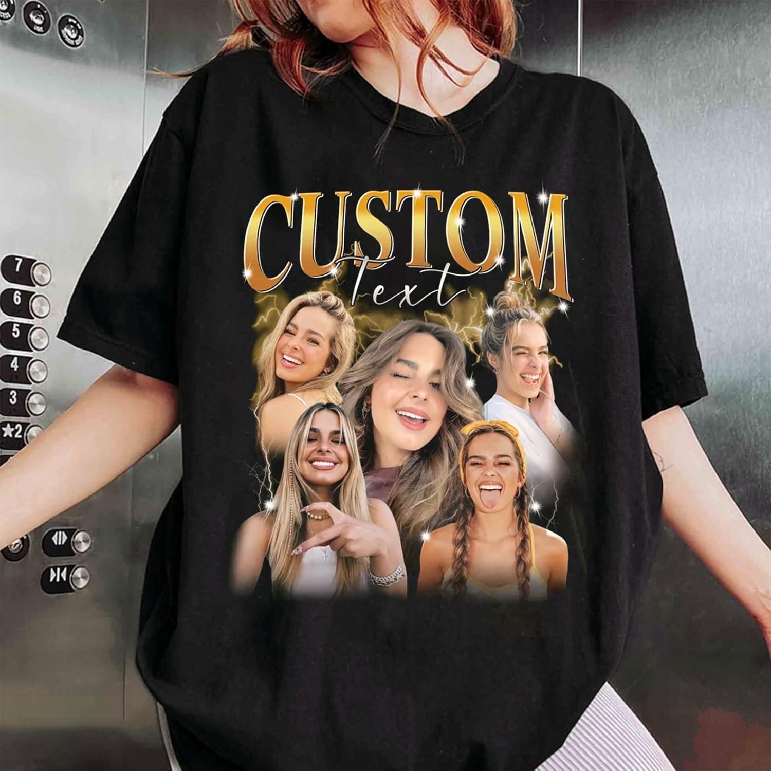 imageNAZENTI Custom Bootleg Rap Tee Custom Vintage Graphic 90s Sweatshirt Custom Photo Sweatshirt Custom Funny Face Gift for Men Christmas Birthday Gift Custom Your Own Bootleg Idea Here