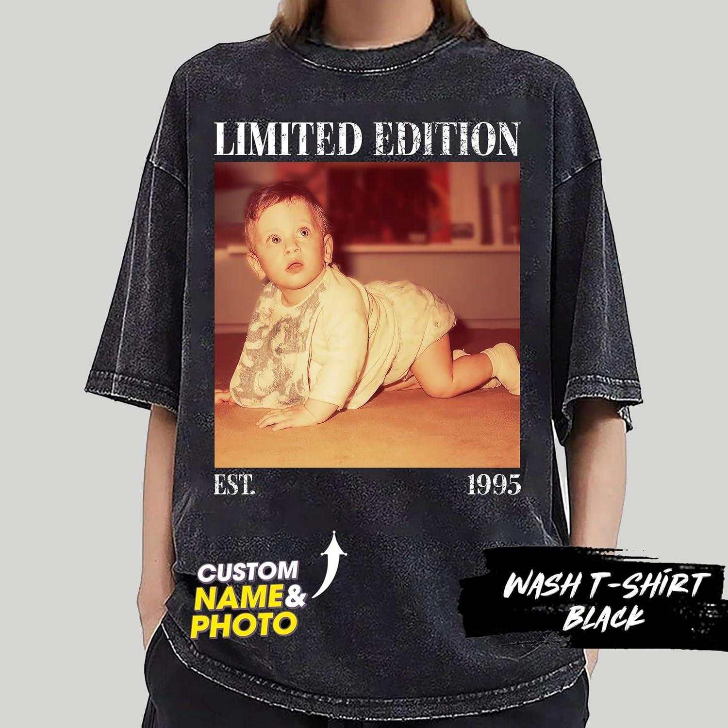 imageNAZENTI Custom Bootleg Your Own Rap Tee Shirts for Boyfriend Girlfriend Custom Face Tshirt Vintage Graphic 90s ShirtVintage 03