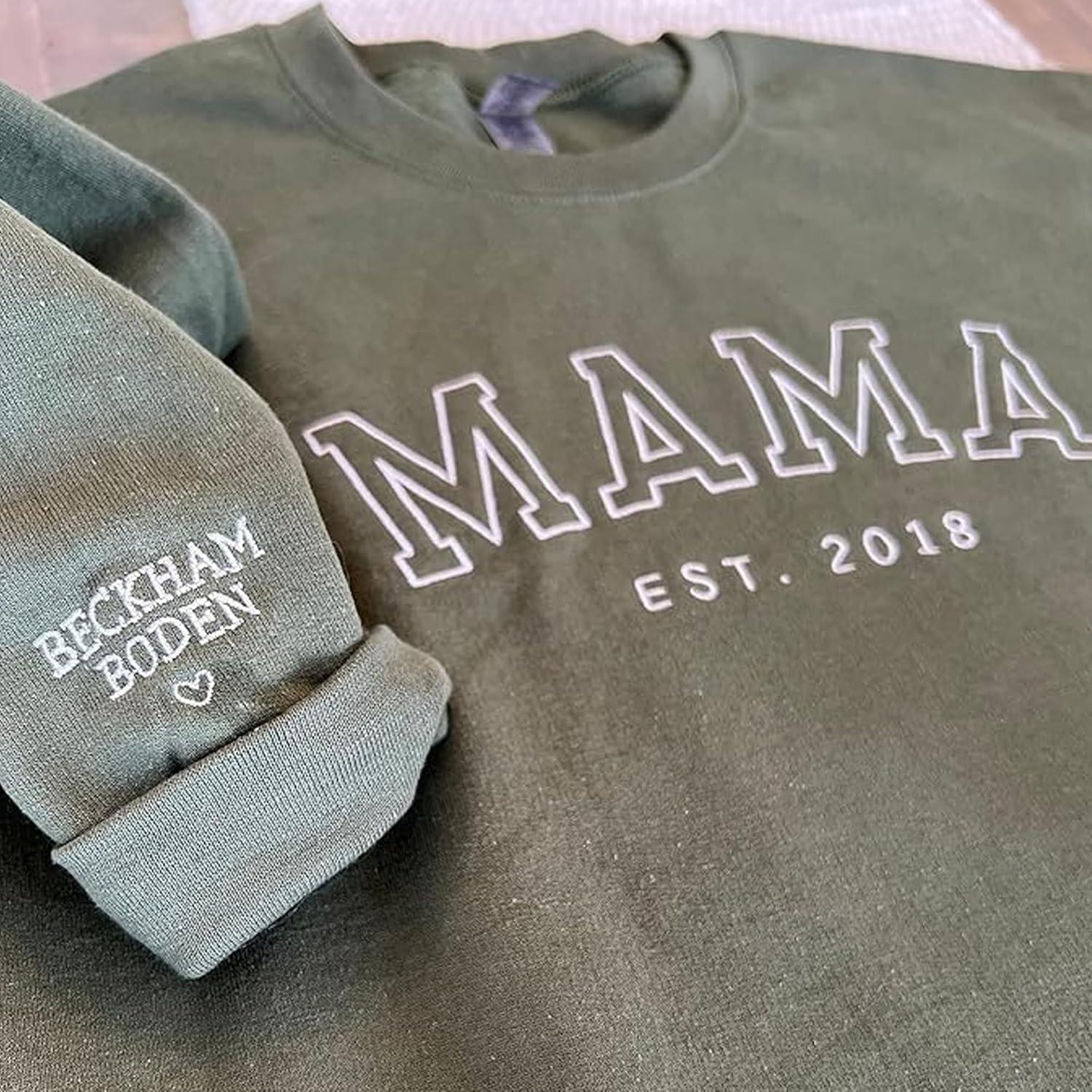 imageNAZENTI Custom Embroidered Sweatshirt and Hoodie Personalized Sweatshirts with Custom Text on Sleeve Gift for ChristmasCustom Sweatshirt1