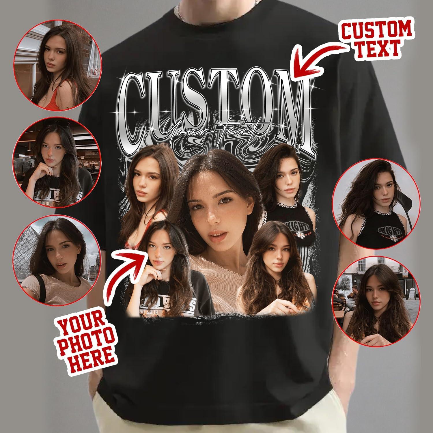 imageNAZENTI Custom Shirt for Boyfriend Girlfriend Gift Bootleg Rap Tee Personalized Vintage Graphic Tshirt ValentineA3