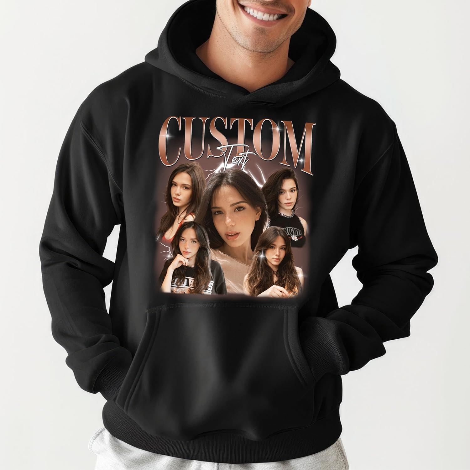 imageNAZENTI Custom Shirt for Boyfriend Girlfriend Gift Bootleg Rap Tee Personalized Vintage Graphic Tshirt ValentineA6