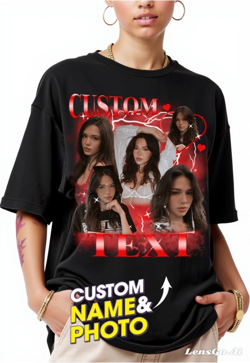imageNAZENTI Custom Valentine Shirt Gifts for Boyfriend Customized Bootleg Rap Tee03 Bootleg