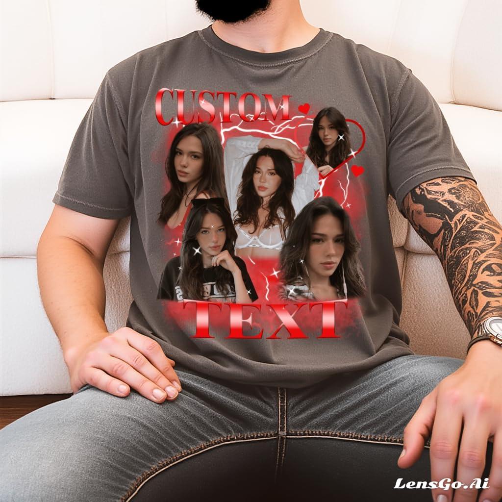 imageNAZENTI Custom Valentine Shirt Gifts for Boyfriend Customized Bootleg Rap Tee03 Bootleg