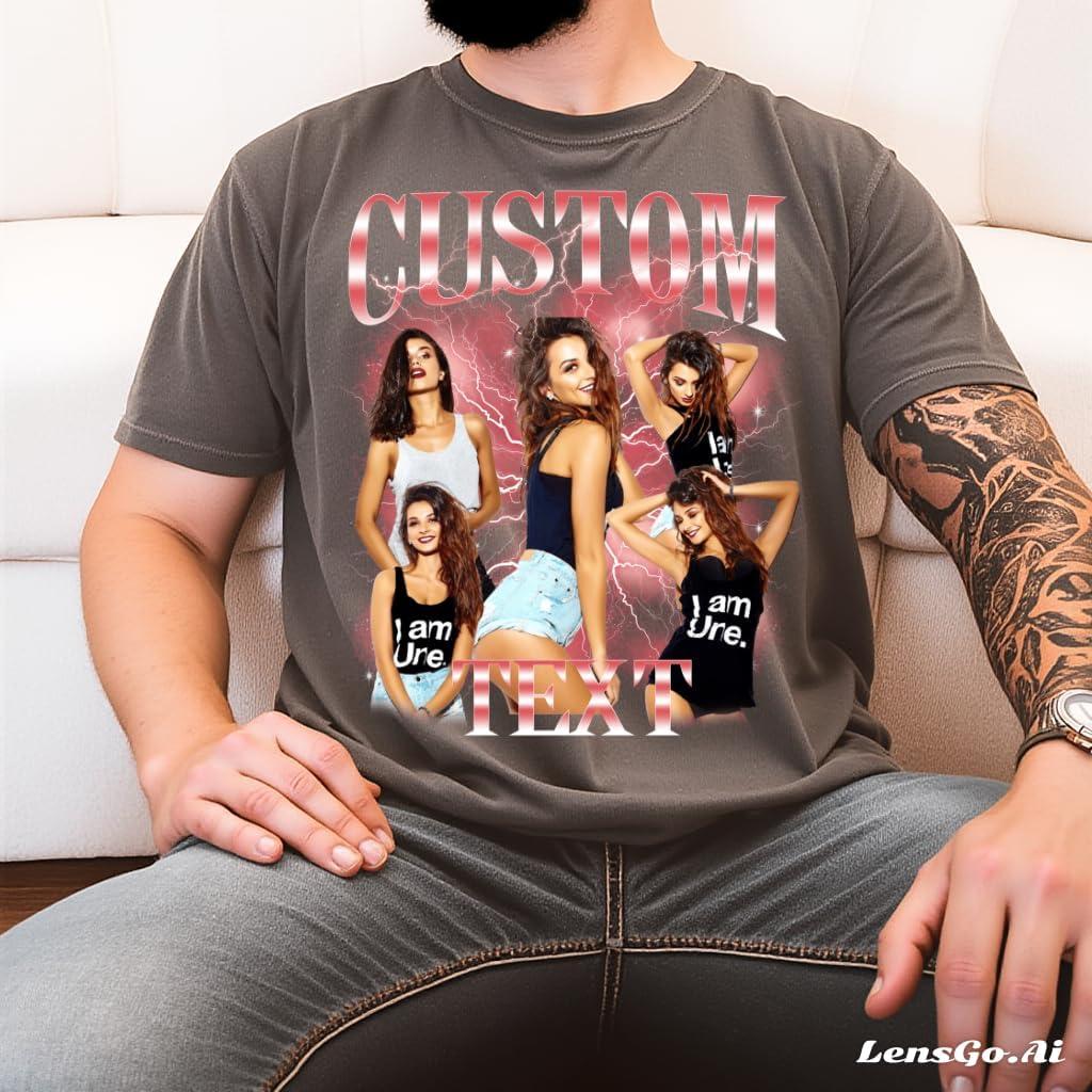 imageNAZENTI Custom Valentine Shirt Gifts for Boyfriend Customized Bootleg Rap Tee08 Bootleg