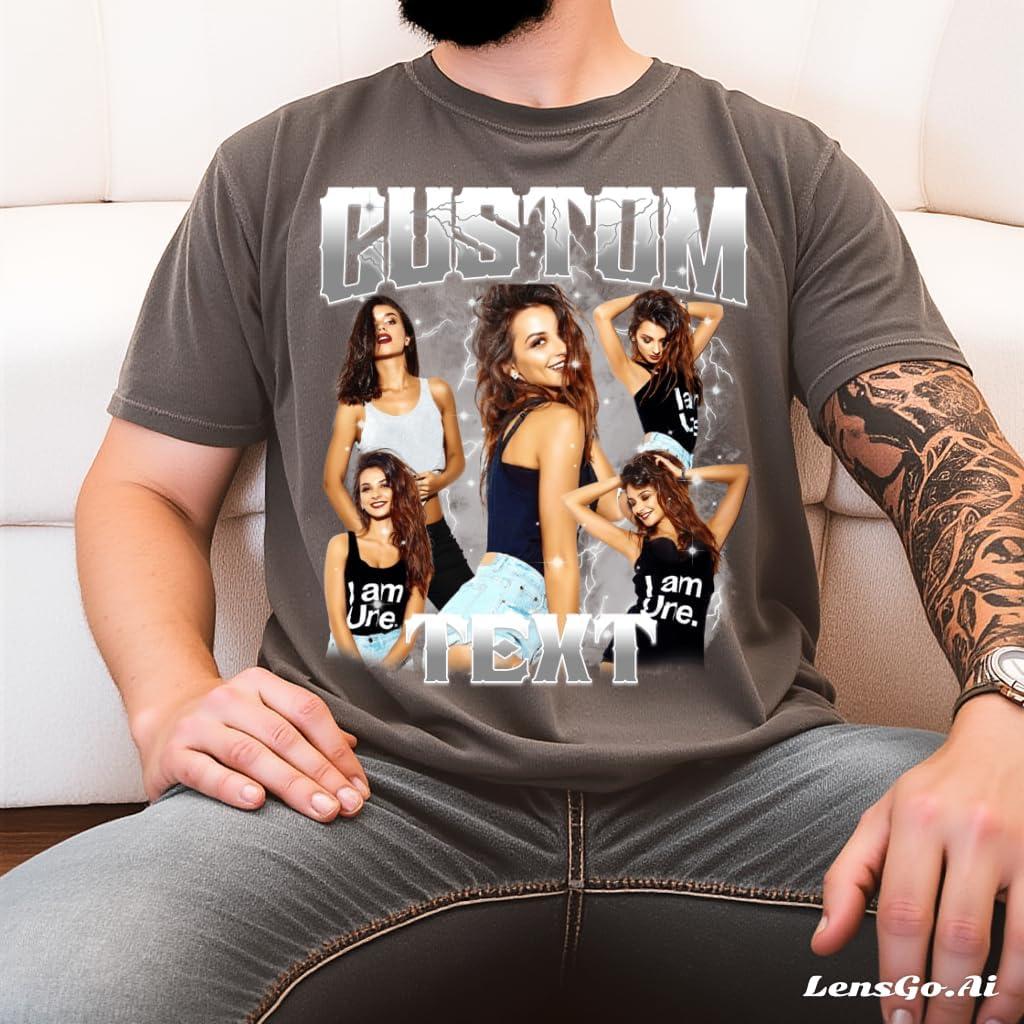 imageNAZENTI Custom Valentine Shirt Gifts for Boyfriend Customized Bootleg Rap Tee12 Bootleg