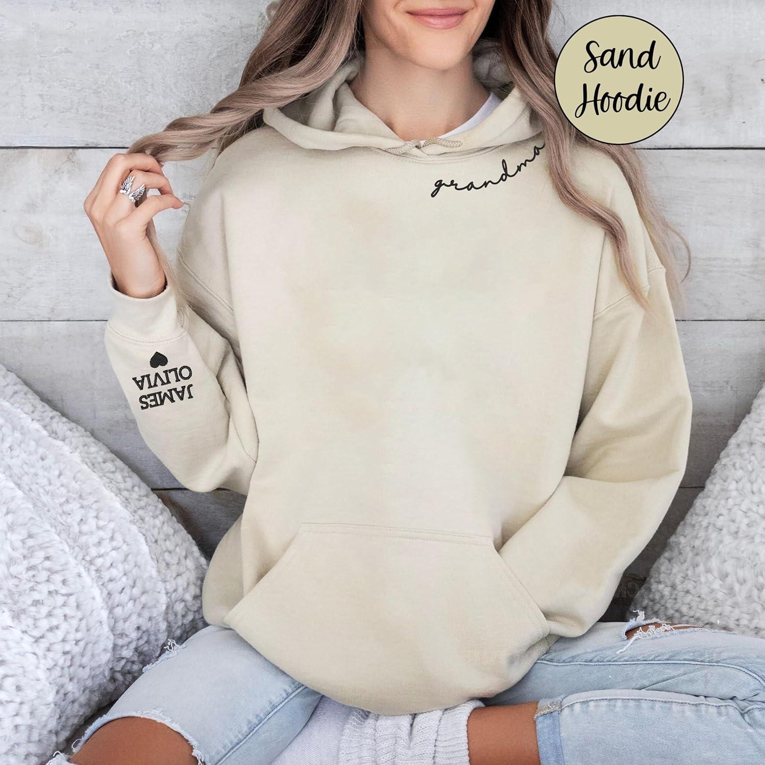imageNAZENTI Embroidered Mama Sweatshirt Mothers Day Pullover Grandma Crewneck New Mom Apparel Womens Holiday SweaterD1 Grandma