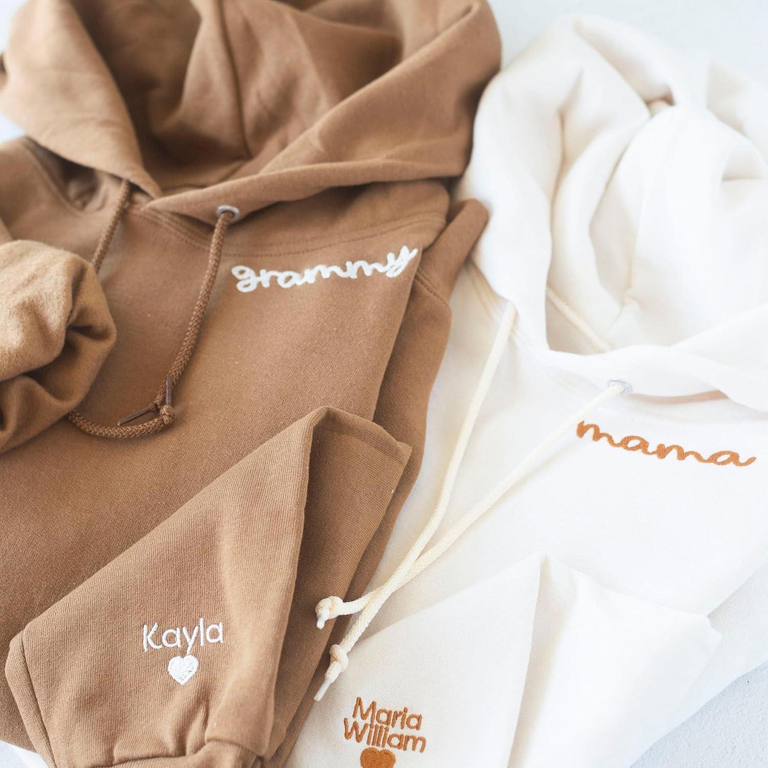 imageNAZENTI Embroidered Mama Sweatshirt Mothers Day Pullover Grandma Crewneck New Mom Apparel Womens Holiday SweaterD7 Gigi