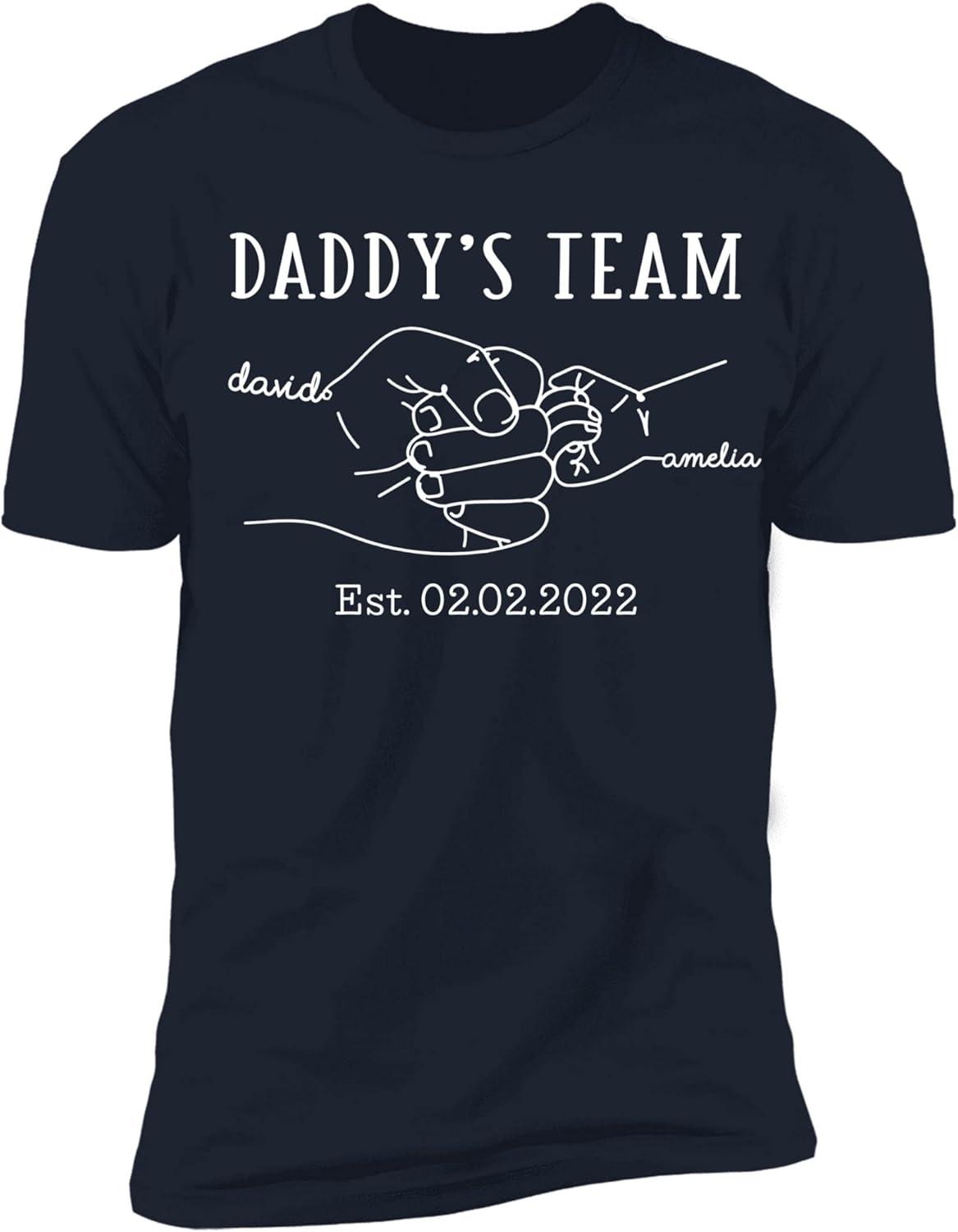 imageNAZENTI Personalized Fist Bump Dad Grandpa Shirt Custom Fathers Day Shirt Gift for Men on Fathers Day Birthday S4XLDaddy 6