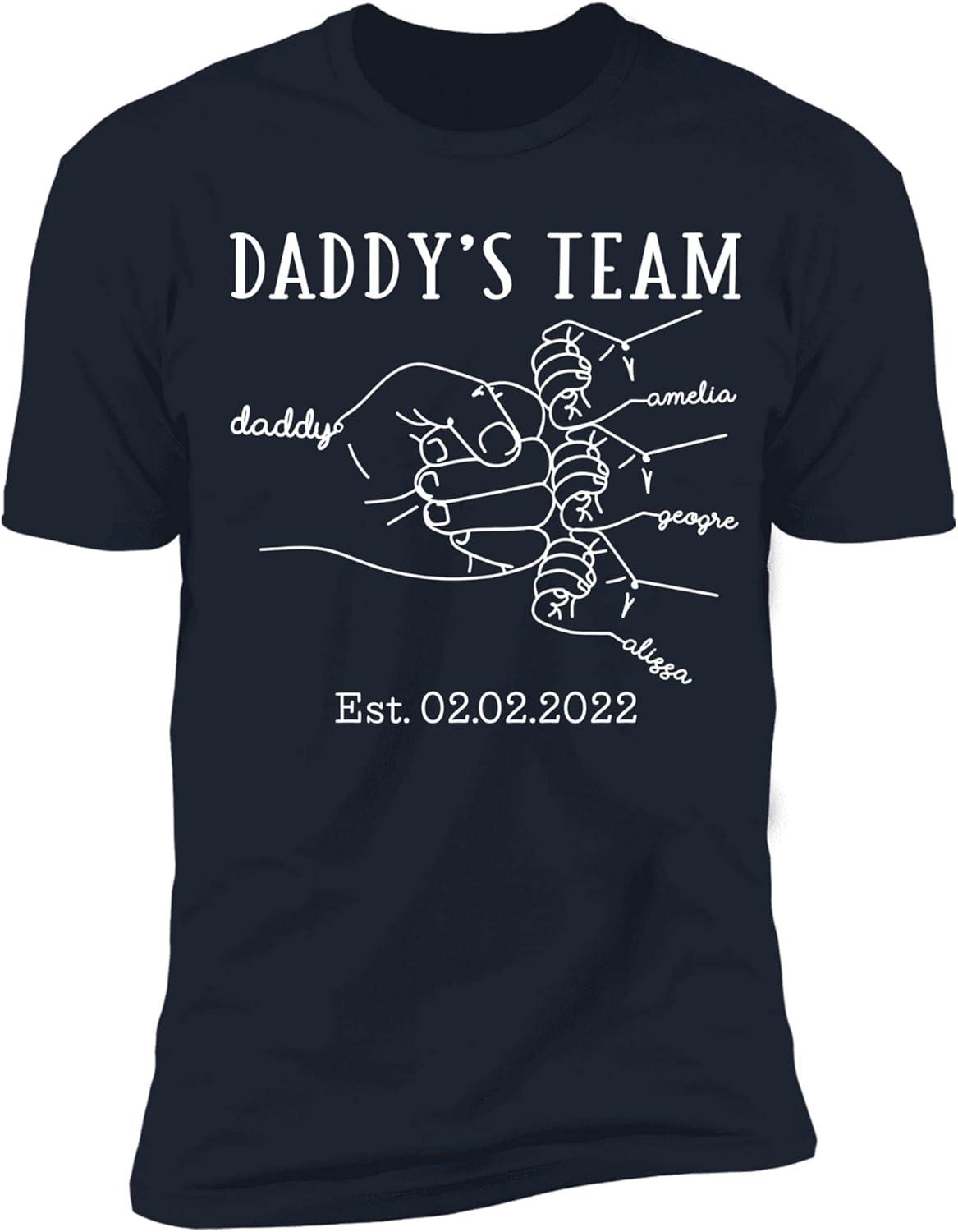 imageNAZENTI Personalized Fist Bump Dad Grandpa Shirt Custom Fathers Day Shirt Gift for Men on Fathers Day Birthday S4XLDaddy 8
