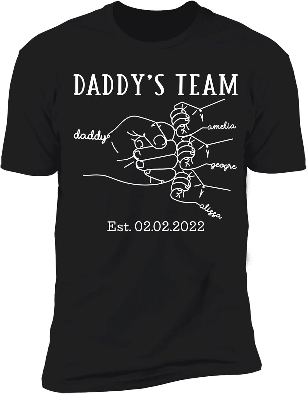 imageNAZENTI Personalized Fist Bump Dad Grandpa Shirt Custom Fathers Day Shirt Gift for Men on Fathers Day Birthday S4XLDaddy 8