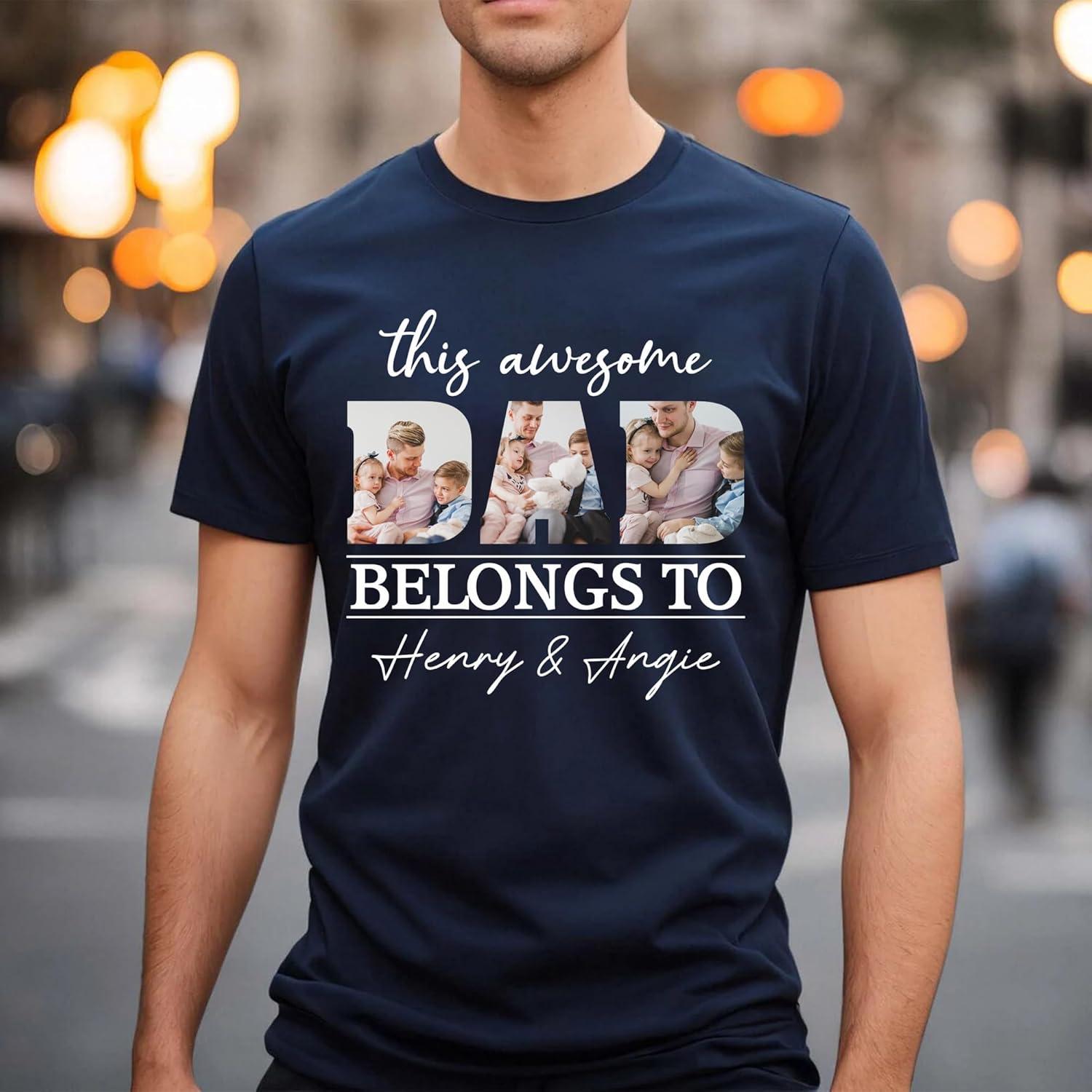 imageNAZENTI Personalized Fist Bump Dad Grandpa Shirt Custom Fathers Day Shirt Gift for Men on Fathers Day Birthday S4XLPhoto 01