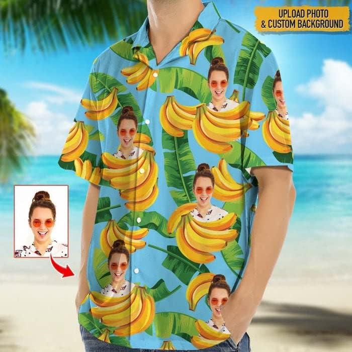 imageNAZENTI Personalized Hawaiian Shirt Custom Face Shirt Hawaiian Picture Shirts Funny Hawaiian TShirt for Men Women 11Froral 2