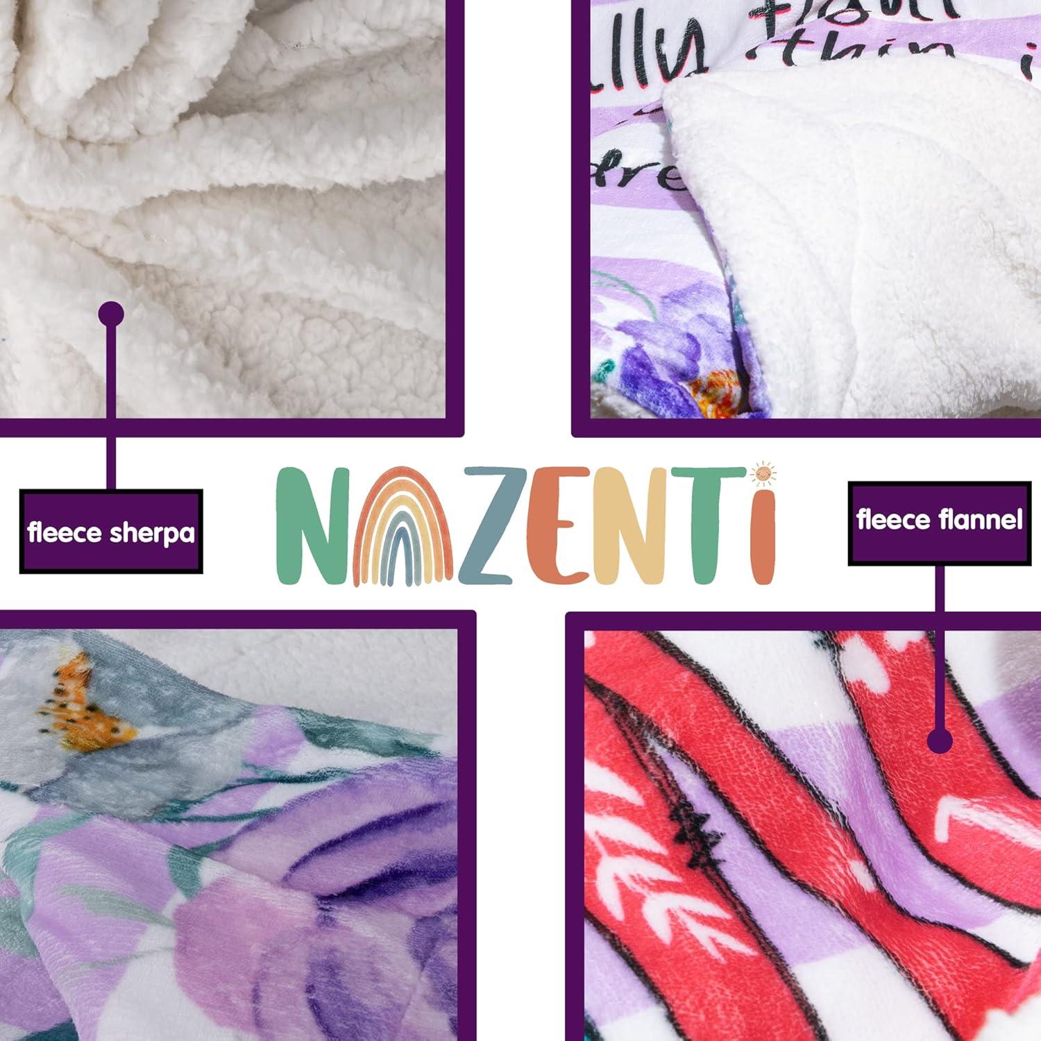 imageNazenti Luxury Super Soft Sherpa Fleece Blanket 50x60 Mimi Loves Me Blanket Gifts from Grandchildren Wonderful for BirthdayGigi