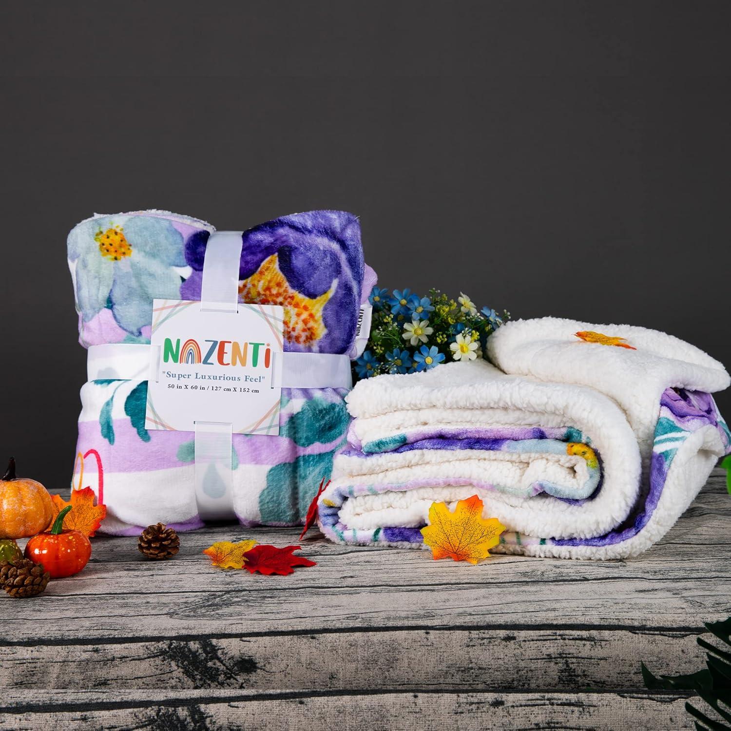 imageNazenti Luxury Super Soft Sherpa Fleece Blanket 50x60 Mimi Loves Me Blanket Gifts from Grandchildren Wonderful for BirthdayMamaw