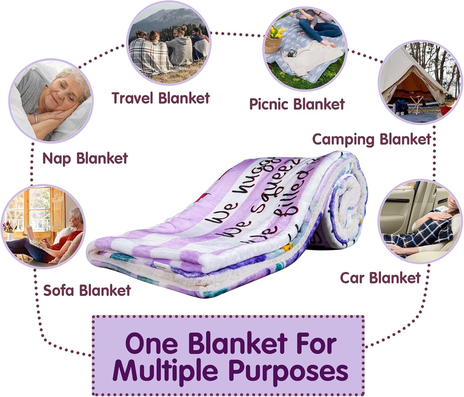 imageNazenti Luxury Super Soft Sherpa Fleece Blanket 50x60 Mimi Loves Me Blanket Gifts from Grandchildren Wonderful for BirthdayMamaw