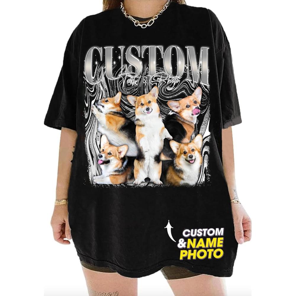 imageNAZENTI Custom Bootleg Rap Tee Custom TShirts with Picture Retro Custom Bootleg Valentines Gifts for Him HerA02