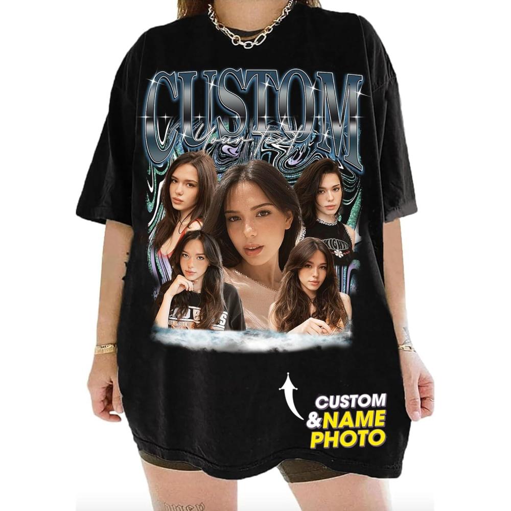 imageNAZENTI Custom Bootleg Rap Tee Custom TShirts with Picture Retro Custom Bootleg Valentines Gifts for Him HerB4