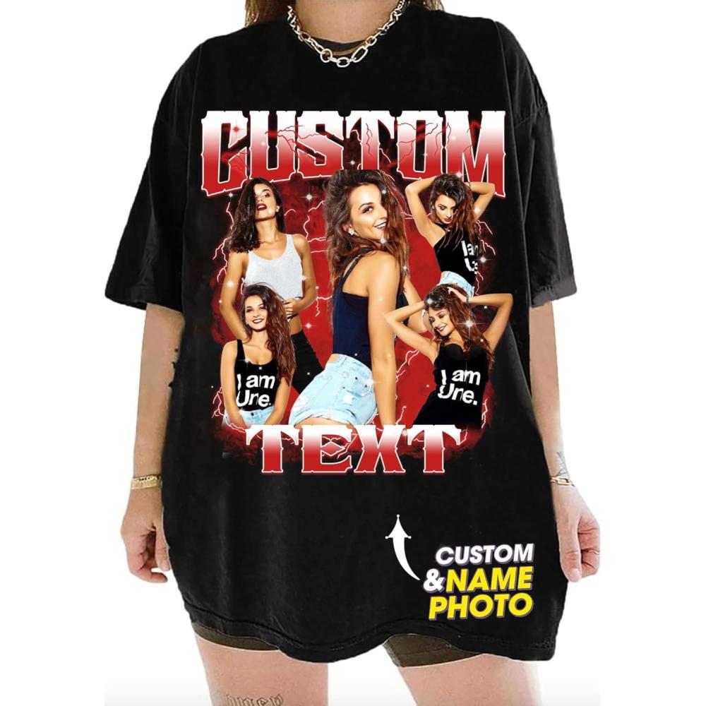 imageNAZENTI Custom Bootleg Rap Tee Custom TShirts with Picture Retro Custom Bootleg Valentines Gifts for Him HerBootleg 03