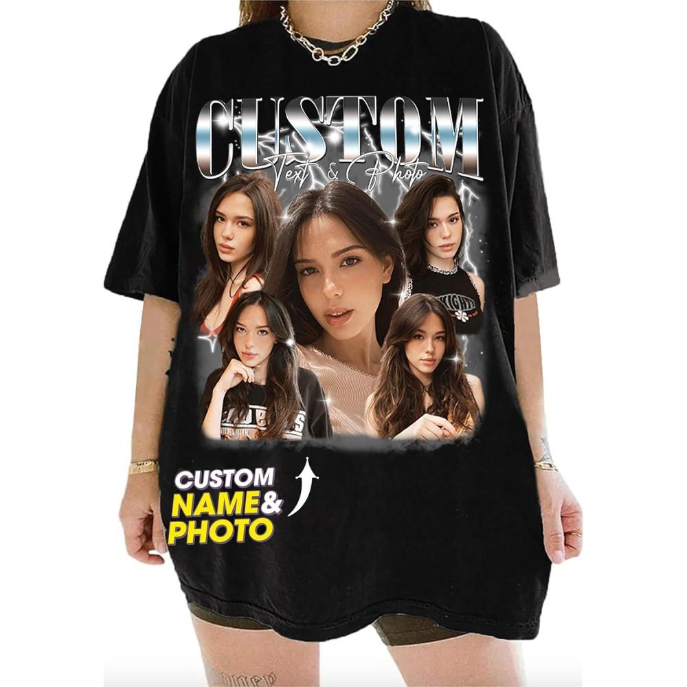 imageNAZENTI Custom Bootleg Rap Tee Custom TShirts with Picture Retro Custom Bootleg Valentines Gifts for Him HerBootleg V4