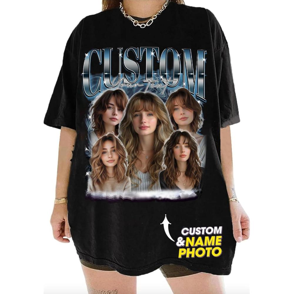 imageNAZENTI Custom Bootleg Your Own Rap Tee Shirts for Boyfriend Girlfriend Custom Face Tshirt Vintage Graphic 90s Shirt001