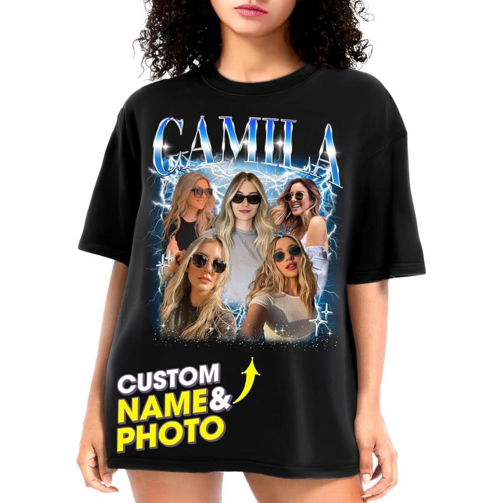 imageNAZENTI Custom Bootleg Your Own Rap Tee Shirts for Boyfriend Girlfriend Custom Face Tshirt Vintage Graphic 90s Shirt04