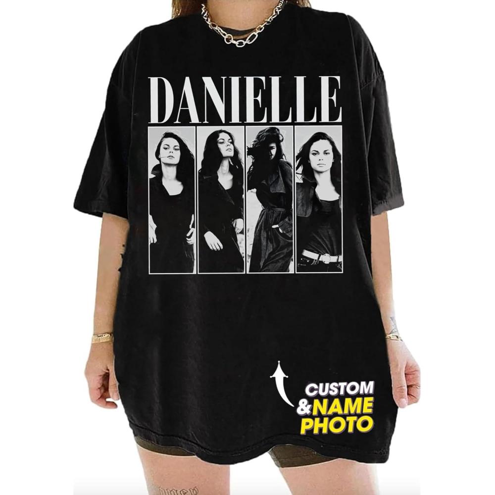 imageNAZENTI Custom Bootleg Your Own Rap Tee Shirts for Boyfriend Girlfriend Custom Face Tshirt Vintage Graphic 90s ShirtBootleg 4