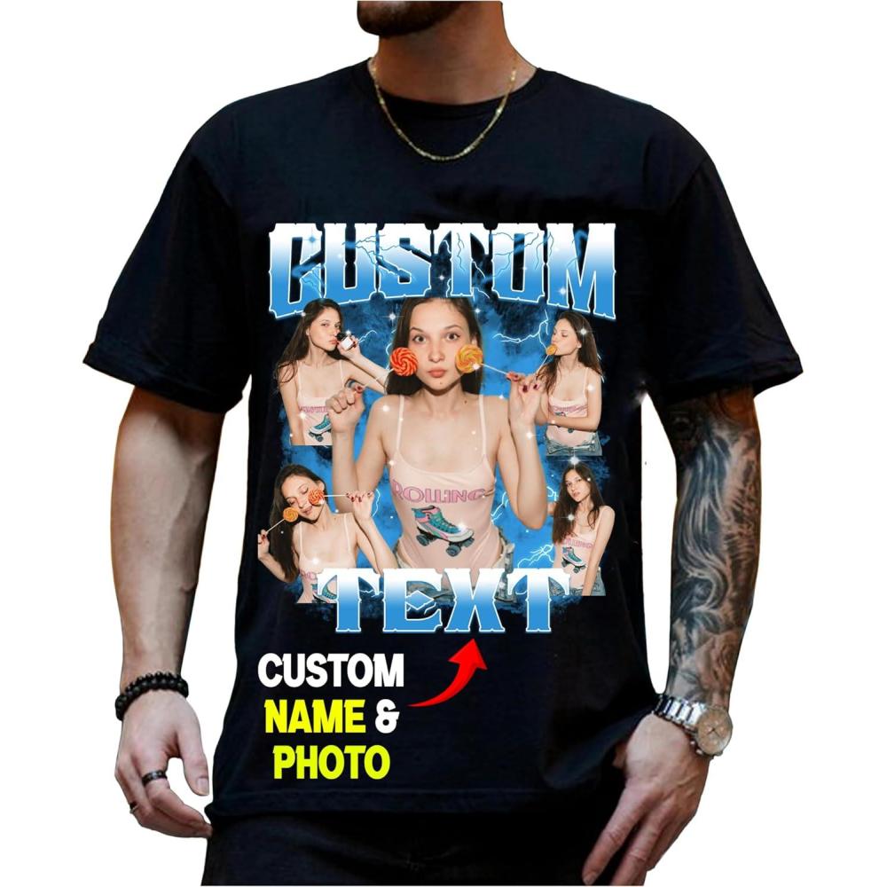 imageNAZENTI Custom Valentine Shirt Gifts for Boyfriend Customized Bootleg Rap Tee11 Bootleg