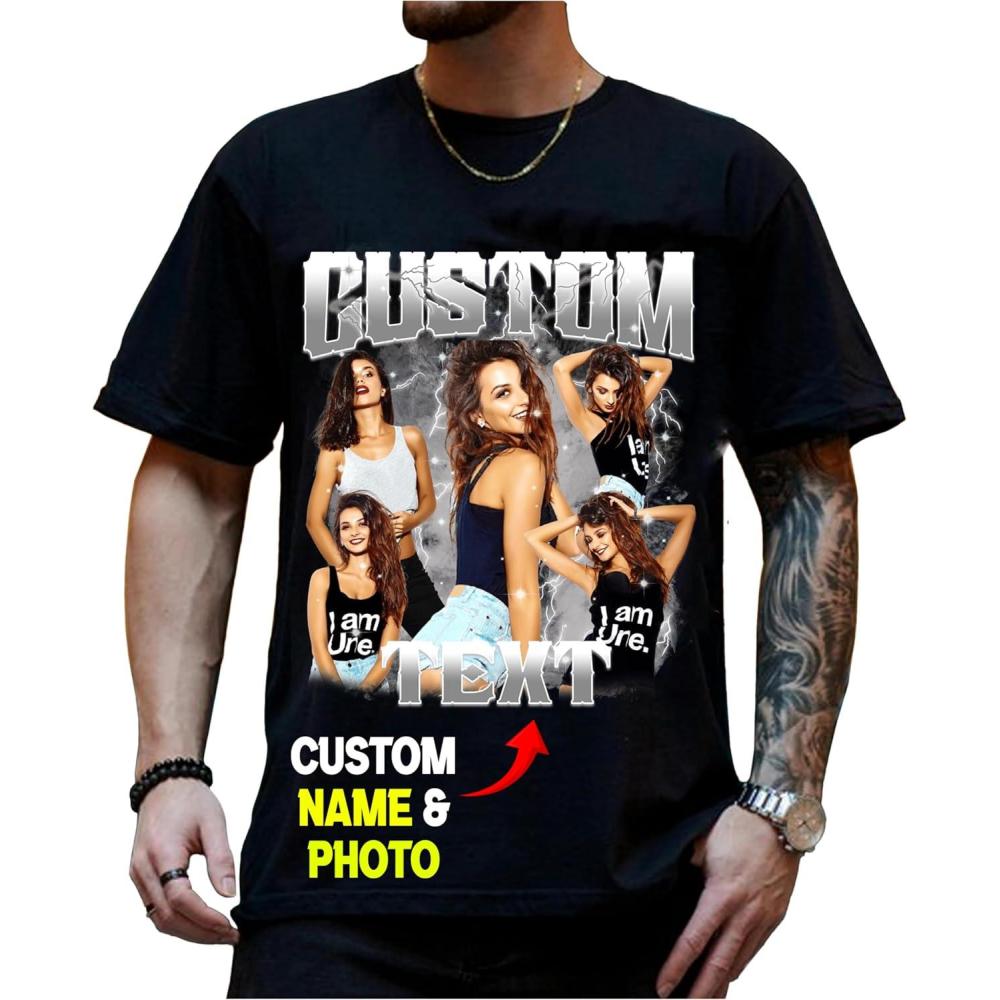 imageNAZENTI Custom Valentine Shirt Gifts for Boyfriend Customized Bootleg Rap Tee12 Bootleg