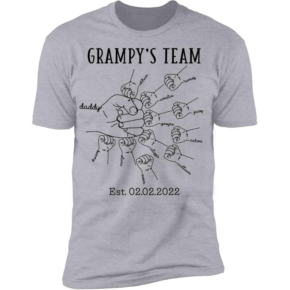 imageNAZENTI Hand Drawn Daddy Child Fist Bump Fathers Day Shirt Custom Dad Shirt Personalized Tshirt Grandpa Fathers Day TShirt11 Hands