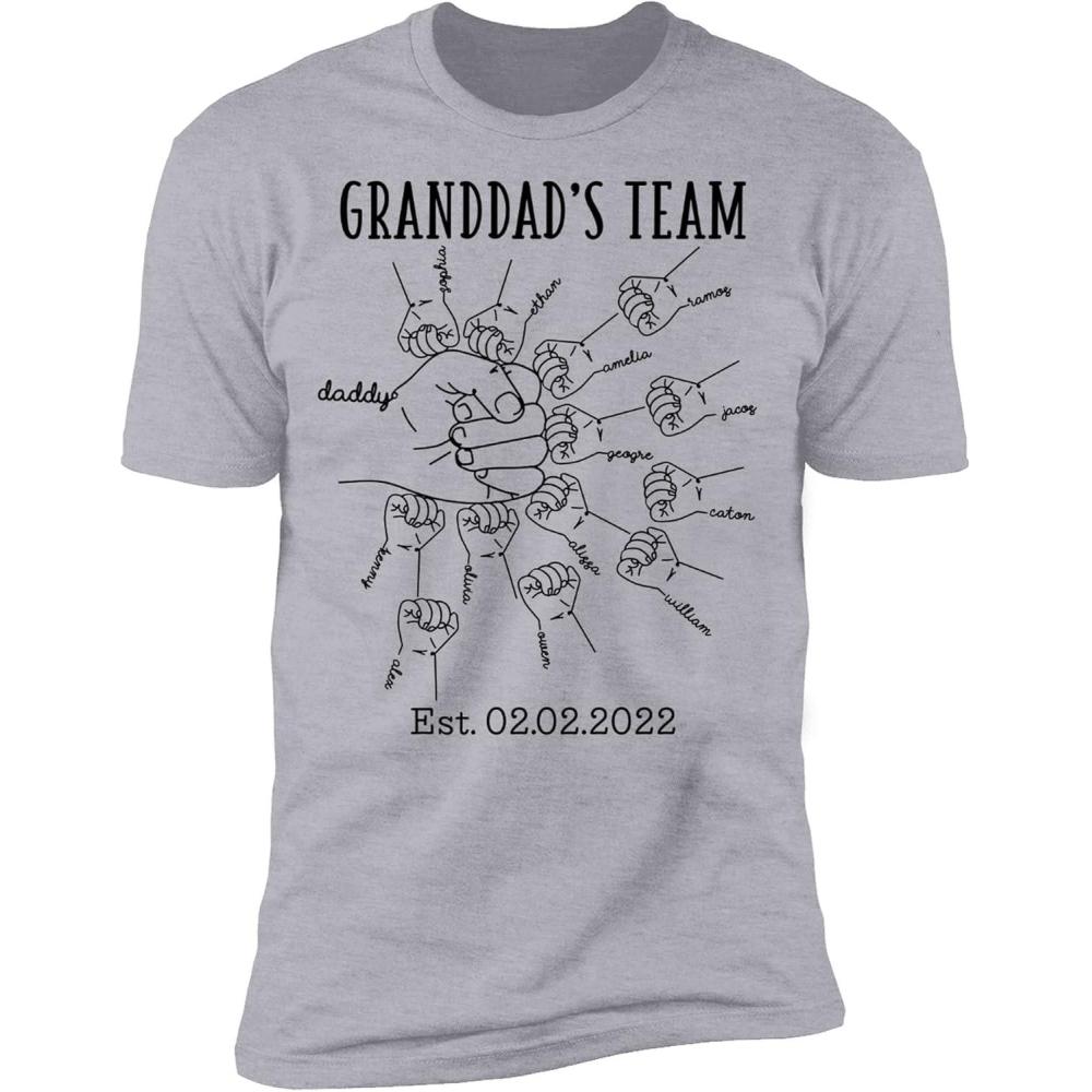 imageNAZENTI Hand Drawn Daddy Child Fist Bump Fathers Day Shirt Custom Dad Shirt Personalized Tshirt Grandpa Fathers Day TShirt13 Hands