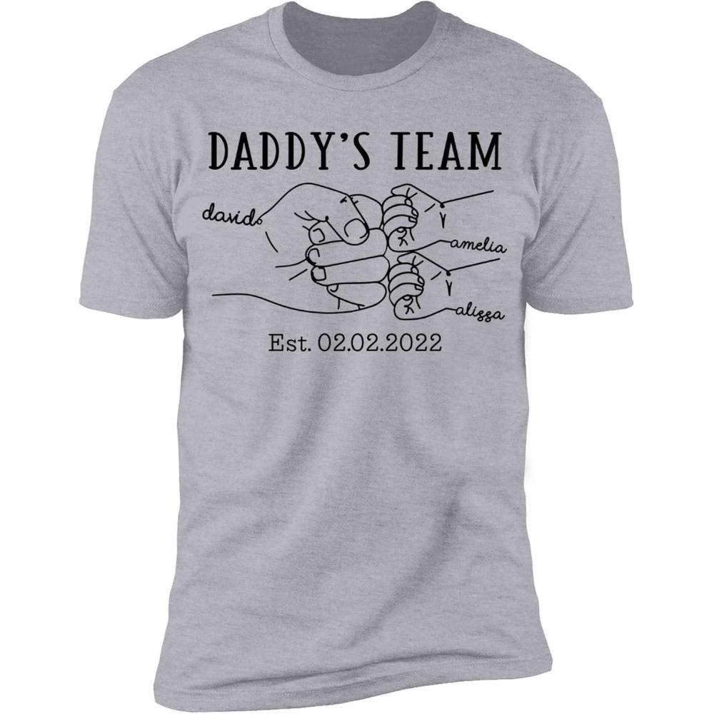 imageNAZENTI Hand Drawn Daddy Child Fist Bump Fathers Day Shirt Custom Dad Shirt Personalized Tshirt Grandpa Fathers Day TShirt2 Hands