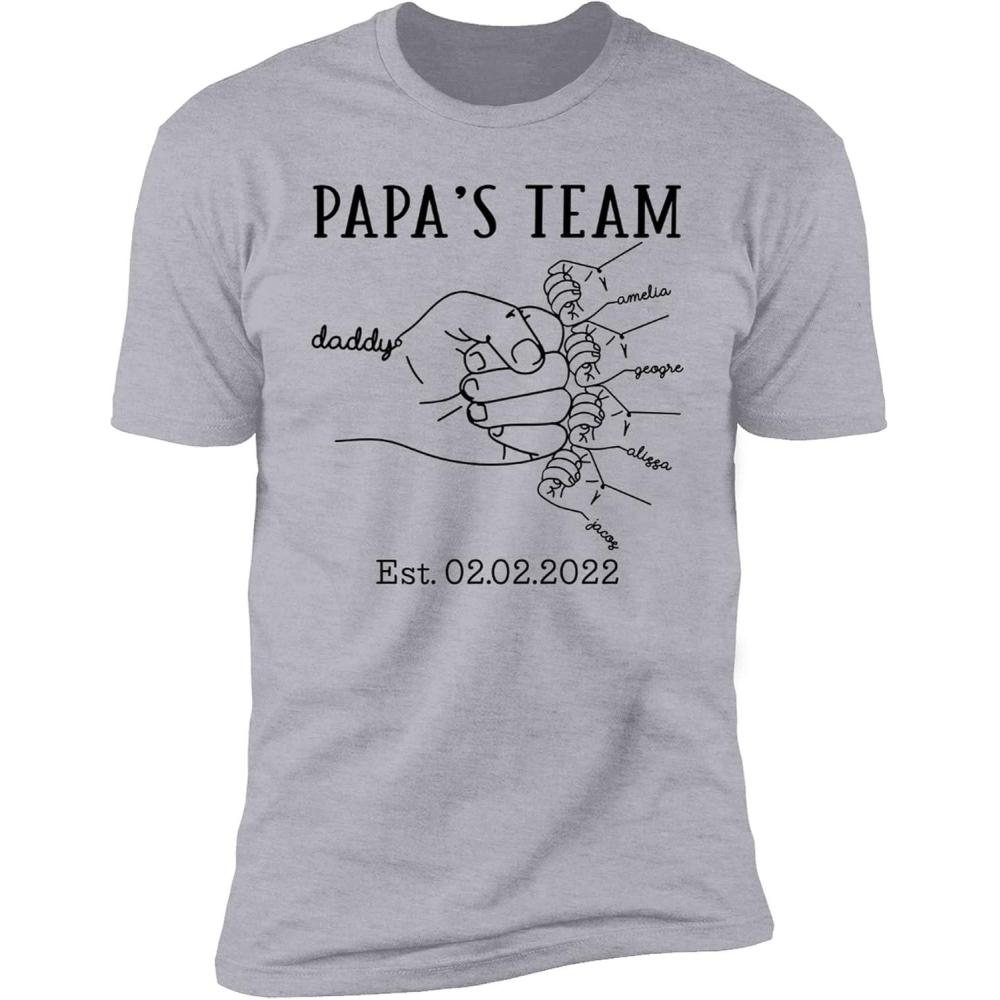 imageNAZENTI Hand Drawn Daddy Child Fist Bump Fathers Day Shirt Custom Dad Shirt Personalized Tshirt Grandpa Fathers Day TShirt4 Hands