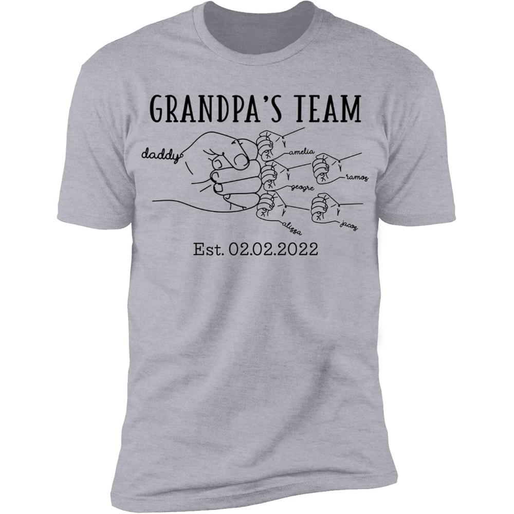 imageNAZENTI Hand Drawn Daddy Child Fist Bump Fathers Day Shirt Custom Dad Shirt Personalized Tshirt Grandpa Fathers Day TShirt5 Hands