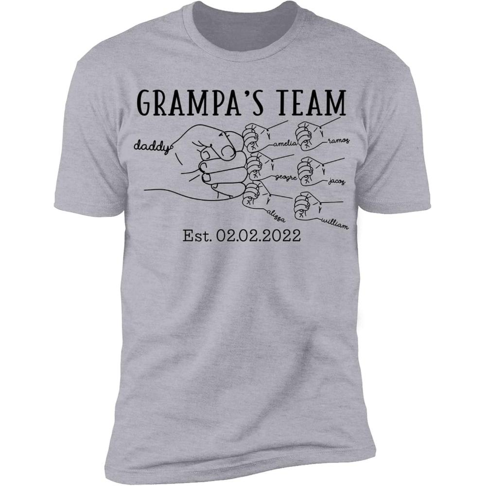 imageNAZENTI Hand Drawn Daddy Child Fist Bump Fathers Day Shirt Custom Dad Shirt Personalized Tshirt Grandpa Fathers Day TShirt6 Hands