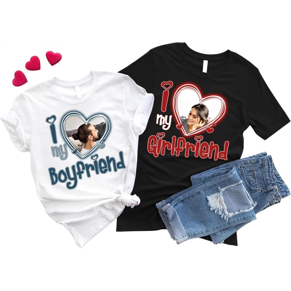 imageNAZENTI I Love My Girlfriend Shirt Personalized Men Shirt for Boyfriend Custom Photo Valentine Couple Gifts for Him S4XLMulti 04