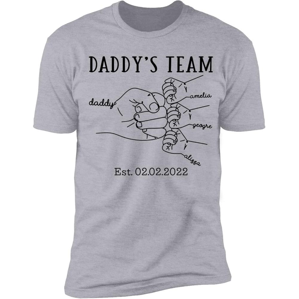 imageNAZENTI Personalized Fist Bump Dad Grandpa Shirt Custom Fathers Day Shirt Gift for Men on Fathers Day Birthday S4XLDaddy 8