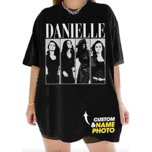 NAZENTI Custom Bootleg Your Own Rap Tee Shirts for Boyfriend Girlfriend Custom Face Tshirt Vintage Graphic 90s Shirt(Bootleg #4)
