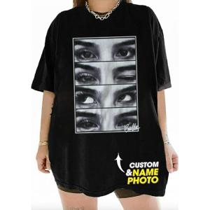 NAZENTI Custom Bootleg Your Own Rap Tee Shirts for Boyfriend Girlfriend Custom Face Tshirt Vintage Graphic 90s Shirt(Design 05)