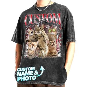 NAZENTI Custom Valentine Shirt Gifts for Boyfriend, Customized Bootleg Rap Tee(#005 Bootleg)
