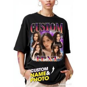 NAZENTI Custom Valentine Shirt Gifts for Boyfriend, Customized Bootleg Rap Tee(#01 Bootleg)